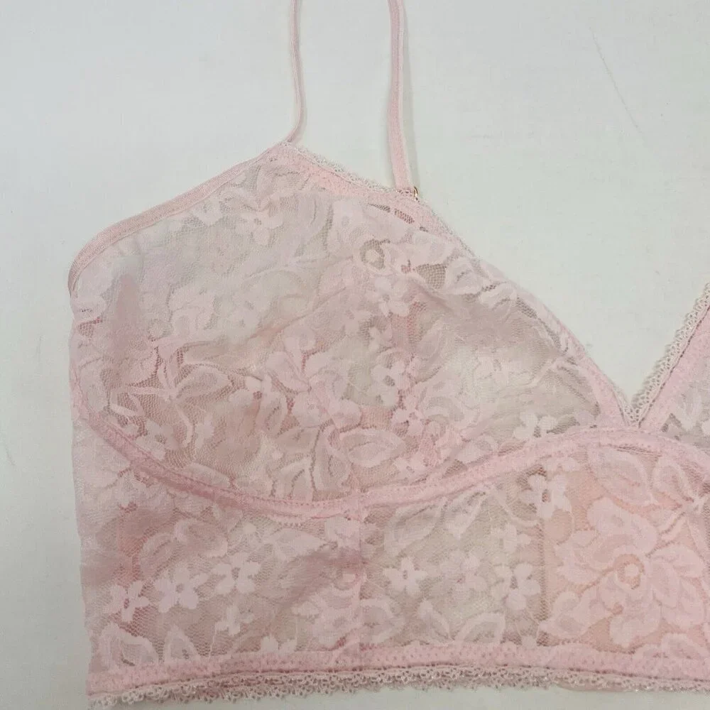 INC International Concepts Womens Size XL Lace Bralette Lingerie Rose Pink 461